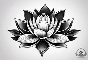 Floating lotus tattoo idea