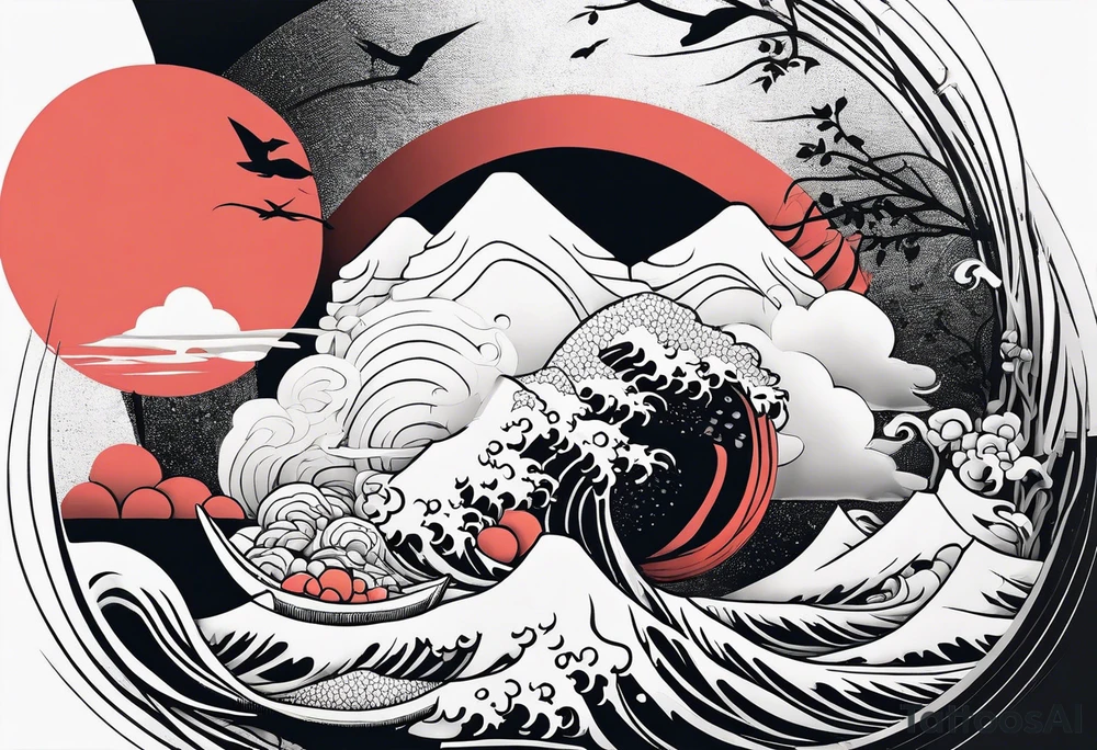 Minimalistic book design and incorporate sushi subtly tattoo idea