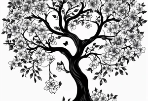 blossom tree tattoo idea