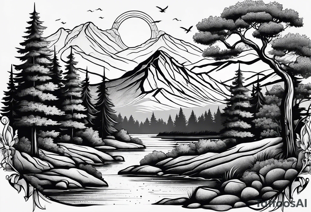 Landscape tattoo idea