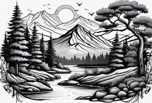 Landscape tattoo idea