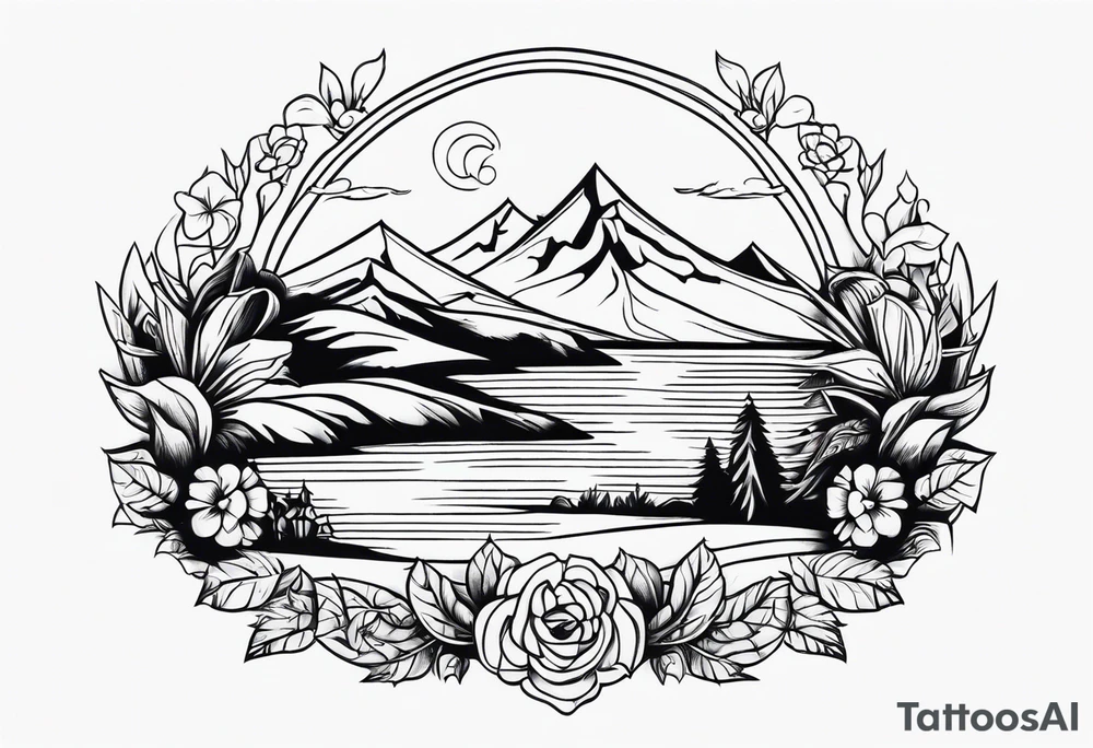 Chicano style scenary tattoo idea