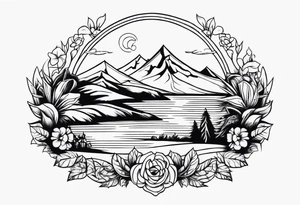 Chicano style scenary tattoo idea