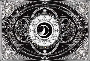 Astrology, Gemini, Natal Chart, angelic, vision, planetary, yin yang, the moon, spiritual third eye, mystical armband tattoo idea