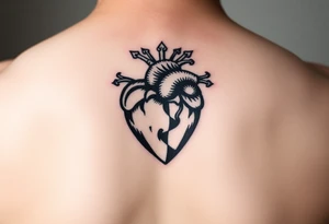 medieval heart woodcut tattoo idea