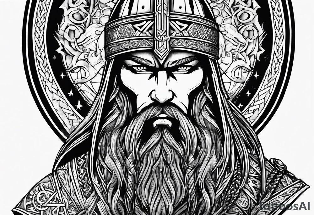 Valhalla word viking church tattoo idea