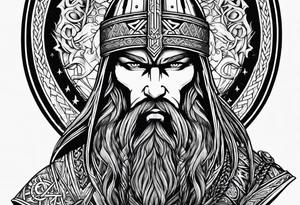 Valhalla word viking church tattoo idea