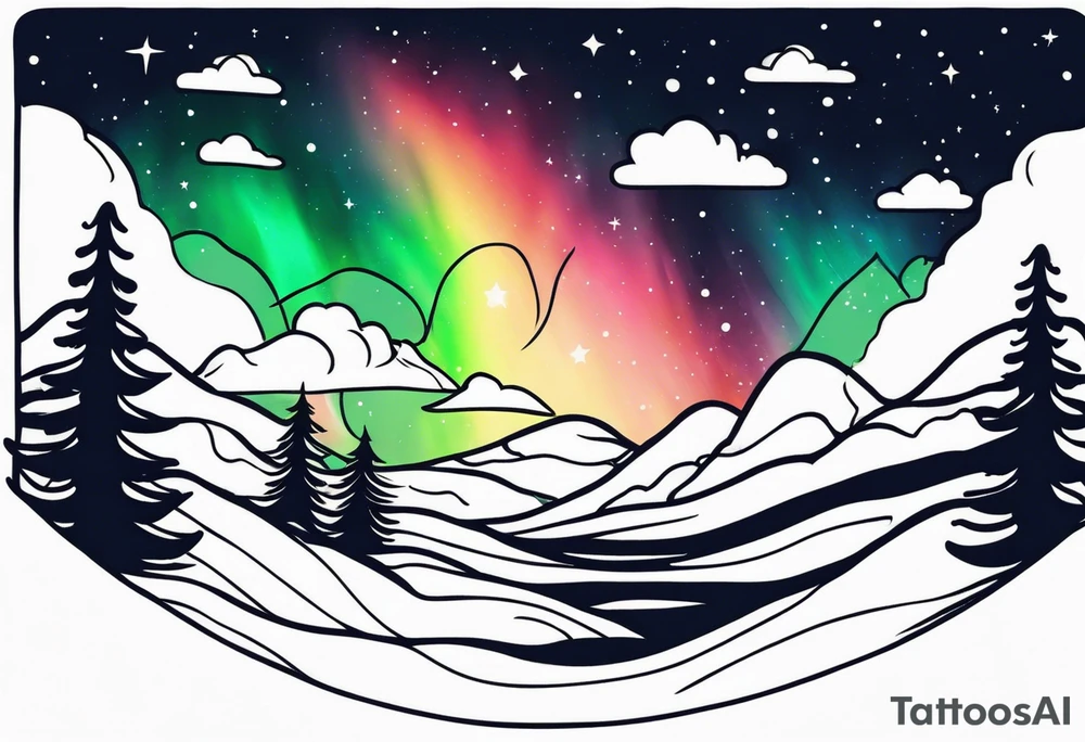 Northern lights tattoo idea