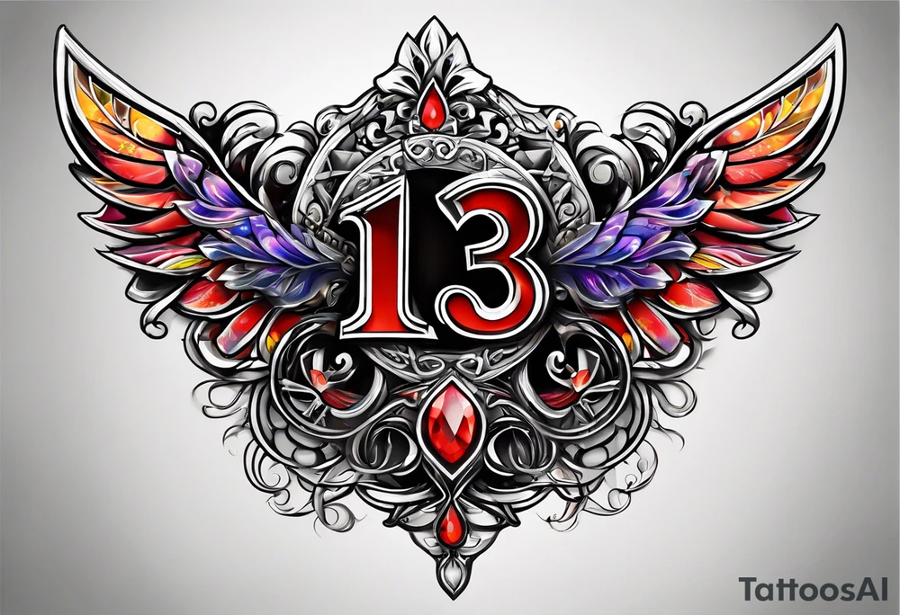 number "13" tattoo idea