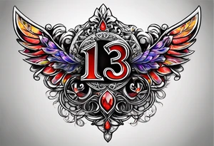 number "13" tattoo idea