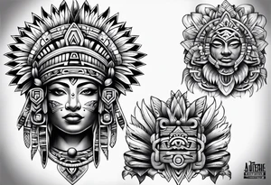 aztec 
sleeve tattoo idea