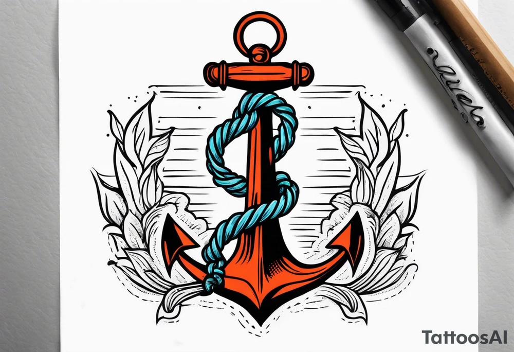 anchor old school vintage tattoo idea
