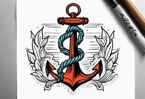 anchor old school vintage tattoo idea