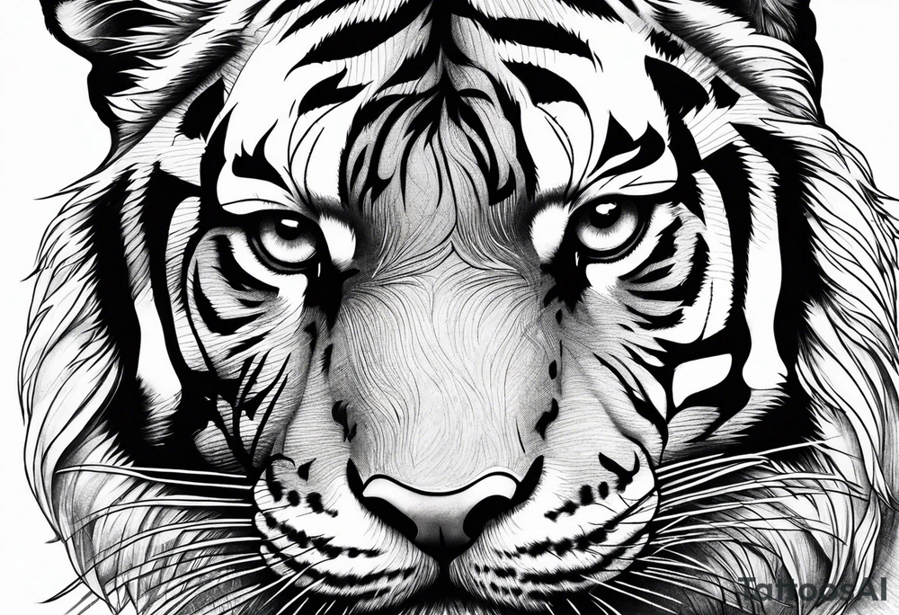 Tiger Head tattoo idea