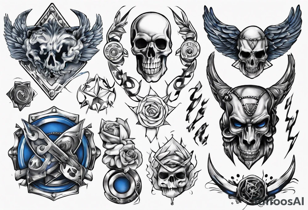 steel
blue collar tattoo idea