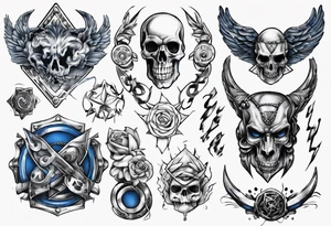 steel
blue collar tattoo idea