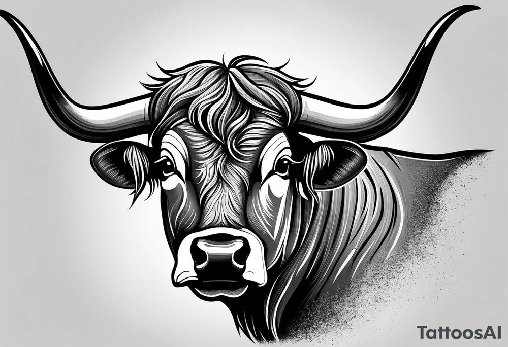 Texas Long horn with IR on the forehead tattoo idea Texas Long horn with IR on the forehead tattoo idea