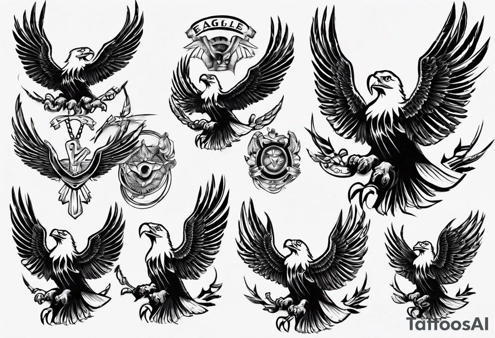 Eagle in traditional tattoo style tattoo idea