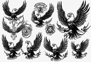 Eagle in traditional tattoo style tattoo idea