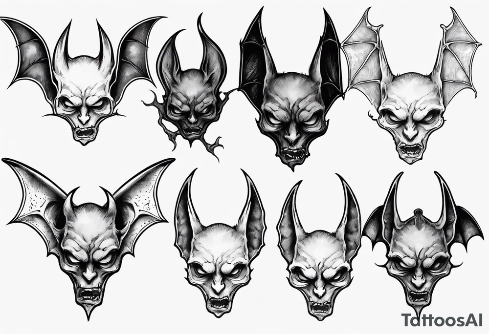 bat
hallucinating with liltlte demon face tattoo idea