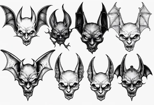 bat
hallucinating with liltlte demon face tattoo idea