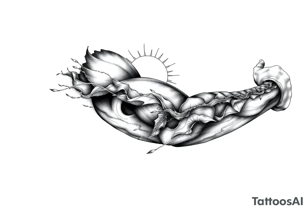 Even the darkest night will end, and the sun will rise tattoo idea