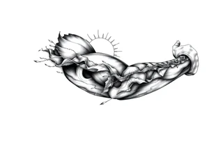Even the darkest night will end, and the sun will rise tattoo idea