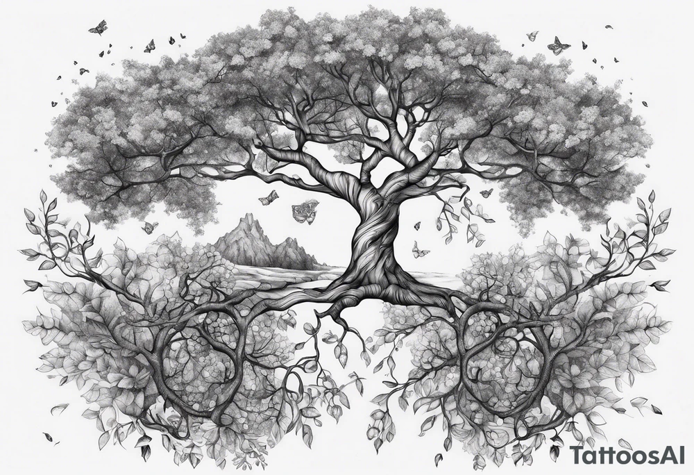 branches tree names dna tattoo idea