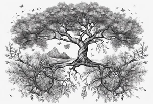 branches tree names dna tattoo idea