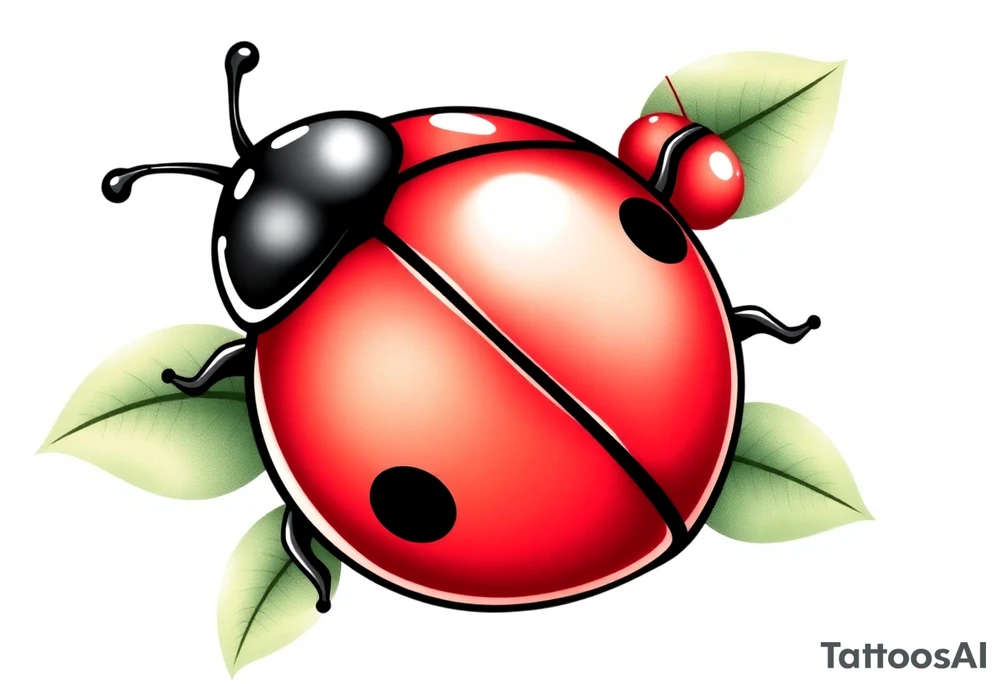 Cute ladybug tattoo idea