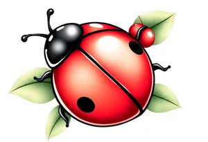 Cute ladybug tattoo idea