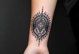 photographer trippy geometric tattoo idea