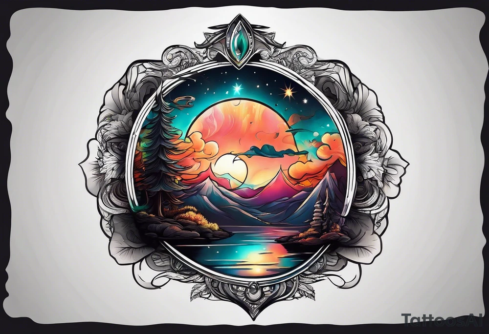 Small light in vast darkness tattoo idea