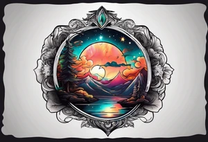 Small light in vast darkness tattoo idea