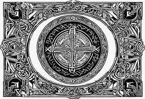 viking runes on fingers tattoo idea