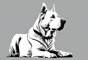 Big white dog those the member of family and most important animal in my life tattoo idea