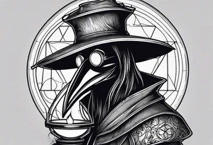 plague doctor, lantern tattoo idea