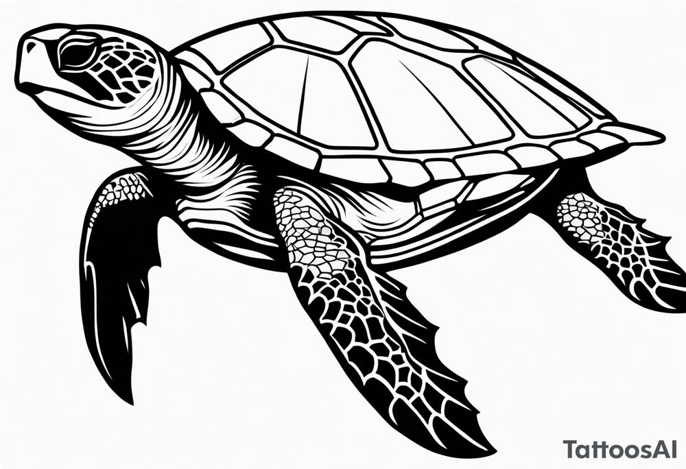 marine turtle tattoo idea