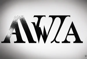 the letters A W R tattoo idea