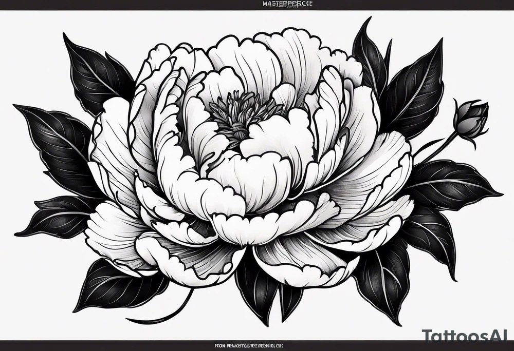 Peony flowers tattoo idea
