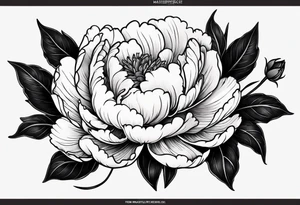 Peony flowers tattoo idea