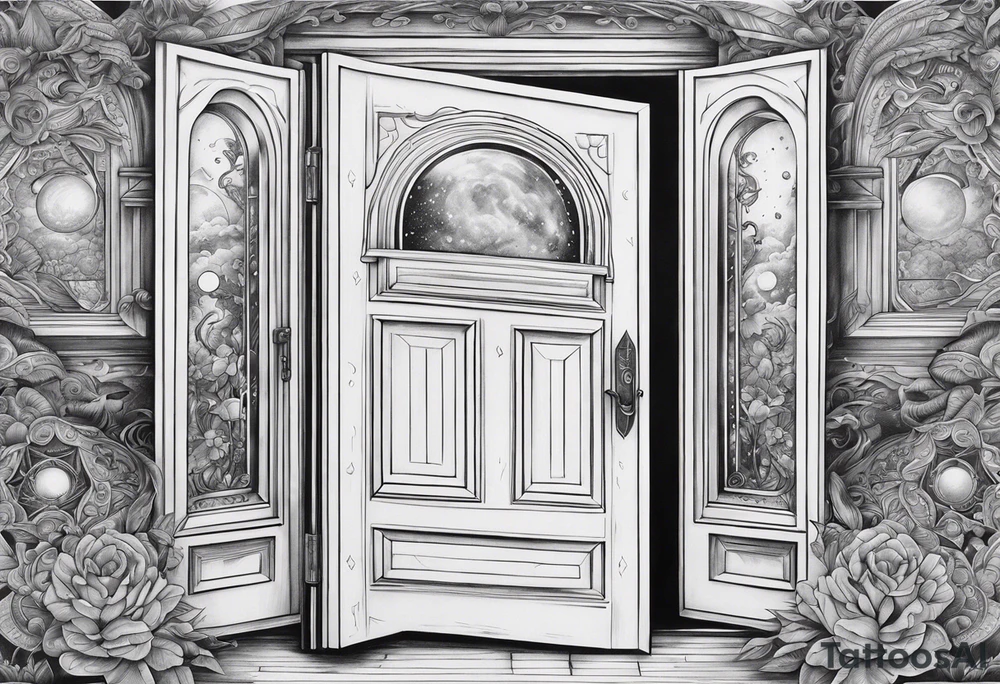 An Open Door that opens to a whole Universe tattoo idea