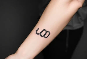 thin curved plumbing pipes with each pipe ending without a curved pipe tattoo idea