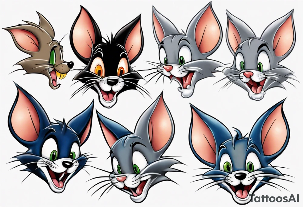 Spike and tyke from Tom and Jerry tattoo idea