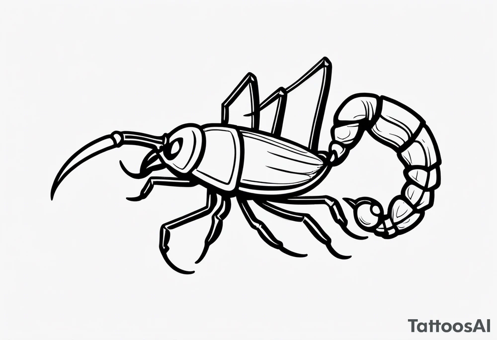 small cartoon scorpion tattoo idea