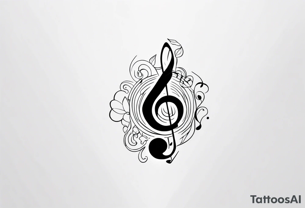 Musica alma paz pequena tattoo idea