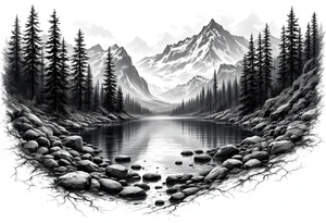 large lake tattoo idea