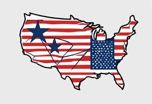 United States of America themed tattoo tattoo idea