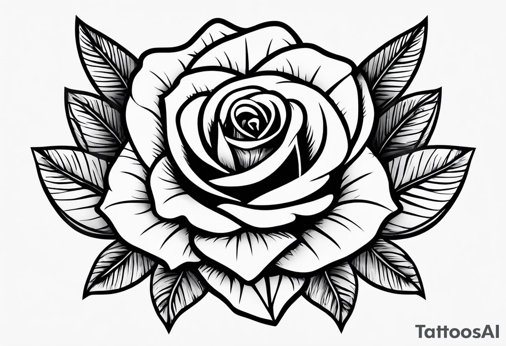 five arrows and a single rose tattoo idea