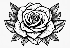 five arrows and a single rose tattoo idea